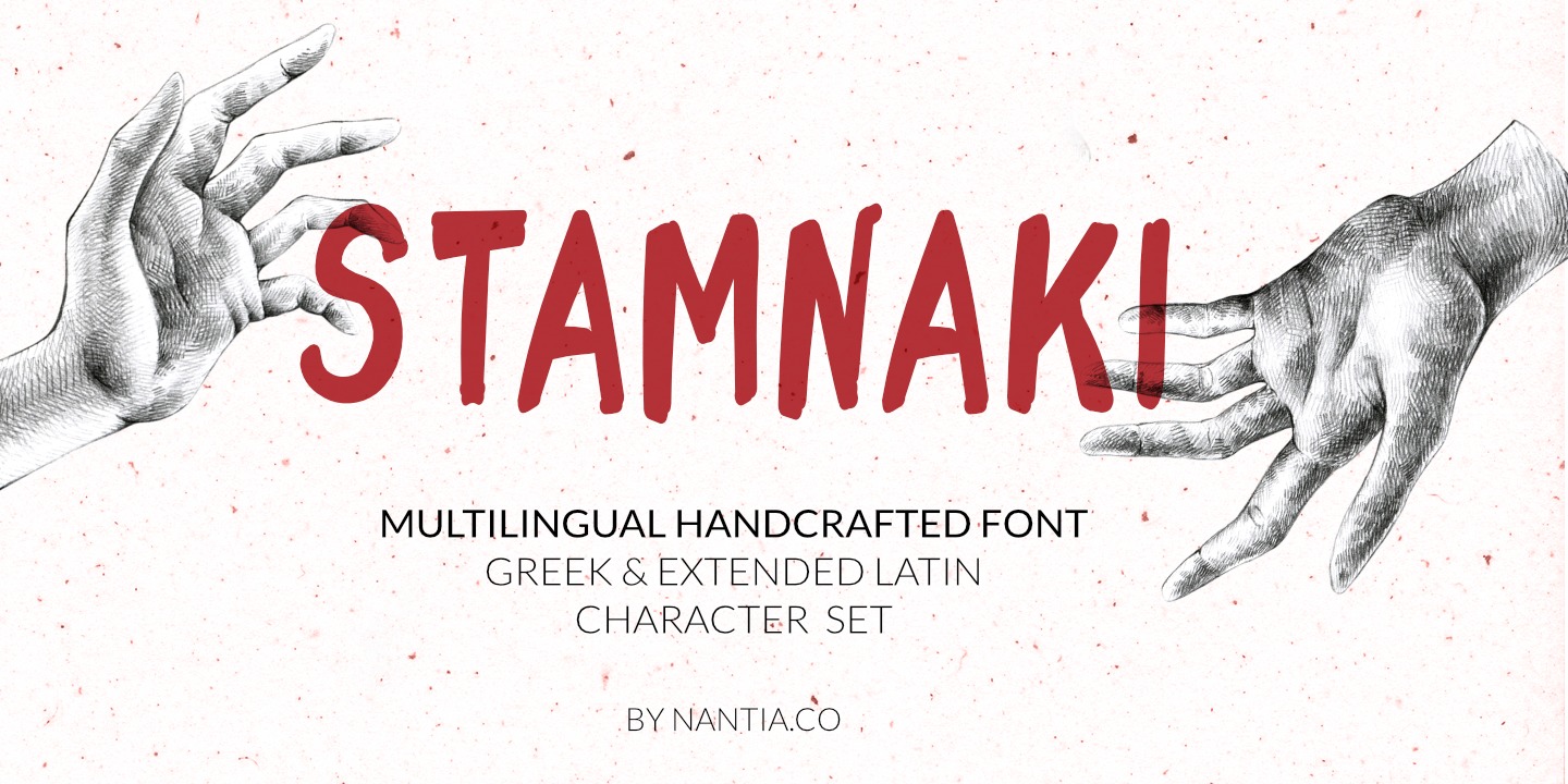 Beispiel einer Stamnaki-Schriftart #1